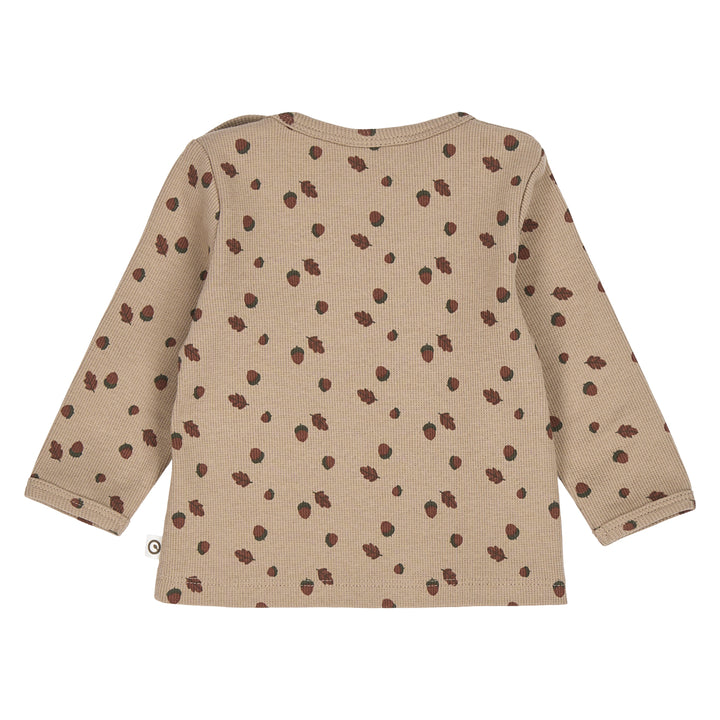 müsli ACORN bluse med print af nødder Langærmet bluse Beige/ Root/ Deep green 690000260