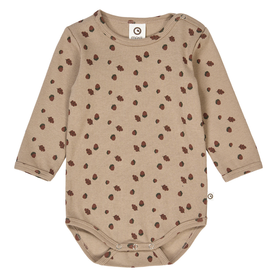 müsli ACORN body med print af nødder Bodystockings Beige/ Root/ Deep green 690000260