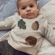 müsli ACORN striktrøje med skovmotiv Langærmet bluse Oak 013040001