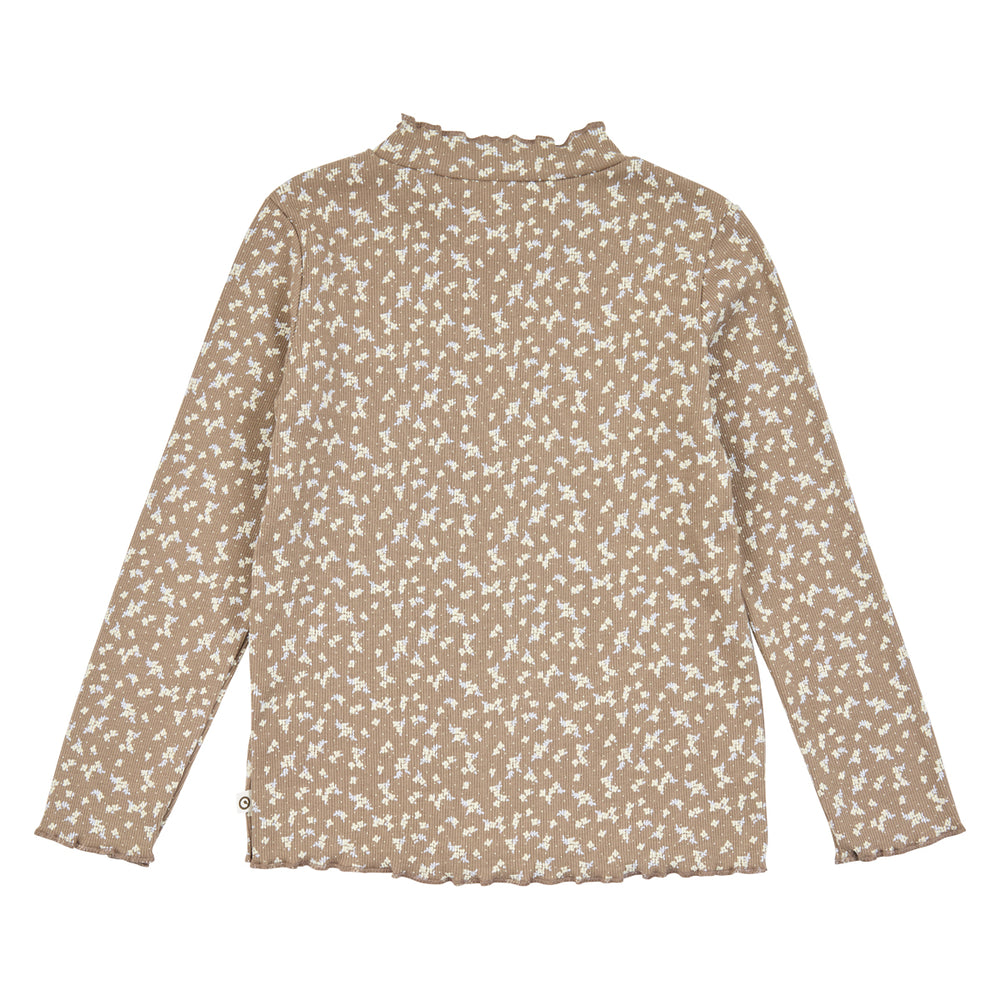müsli ALYSSUM rib bluse Langærmet bluse Walnut/ Oak/ Mauve 690000328