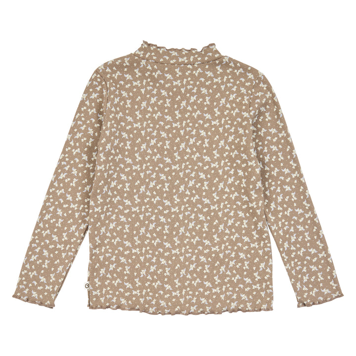 müsli ALYSSUM rib bluse Langærmet bluse Walnut/ Oak/ Mauve 690000328