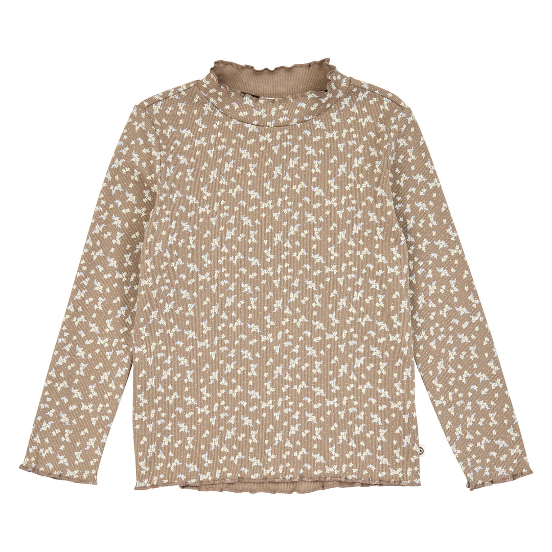 müsli ALYSSUM rib bluse Langærmet bluse Walnut/ Oak/ Mauve 690000328