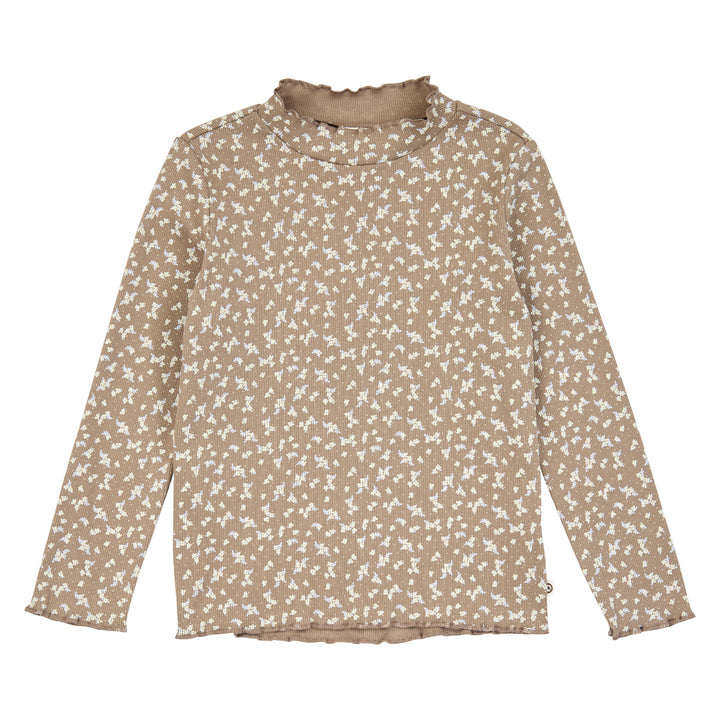 müsli ALYSSUM rib bluse Langærmet bluse Walnut/ Oak/ Mauve 690000328