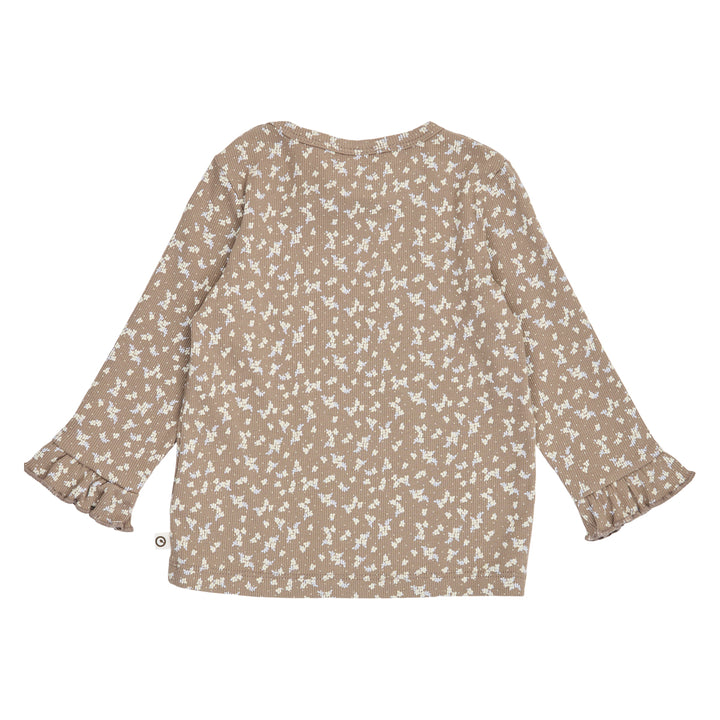 müsli ALYSSUM rib bluse Langærmet bluse Walnut/ Oak/ Mauve 690000328