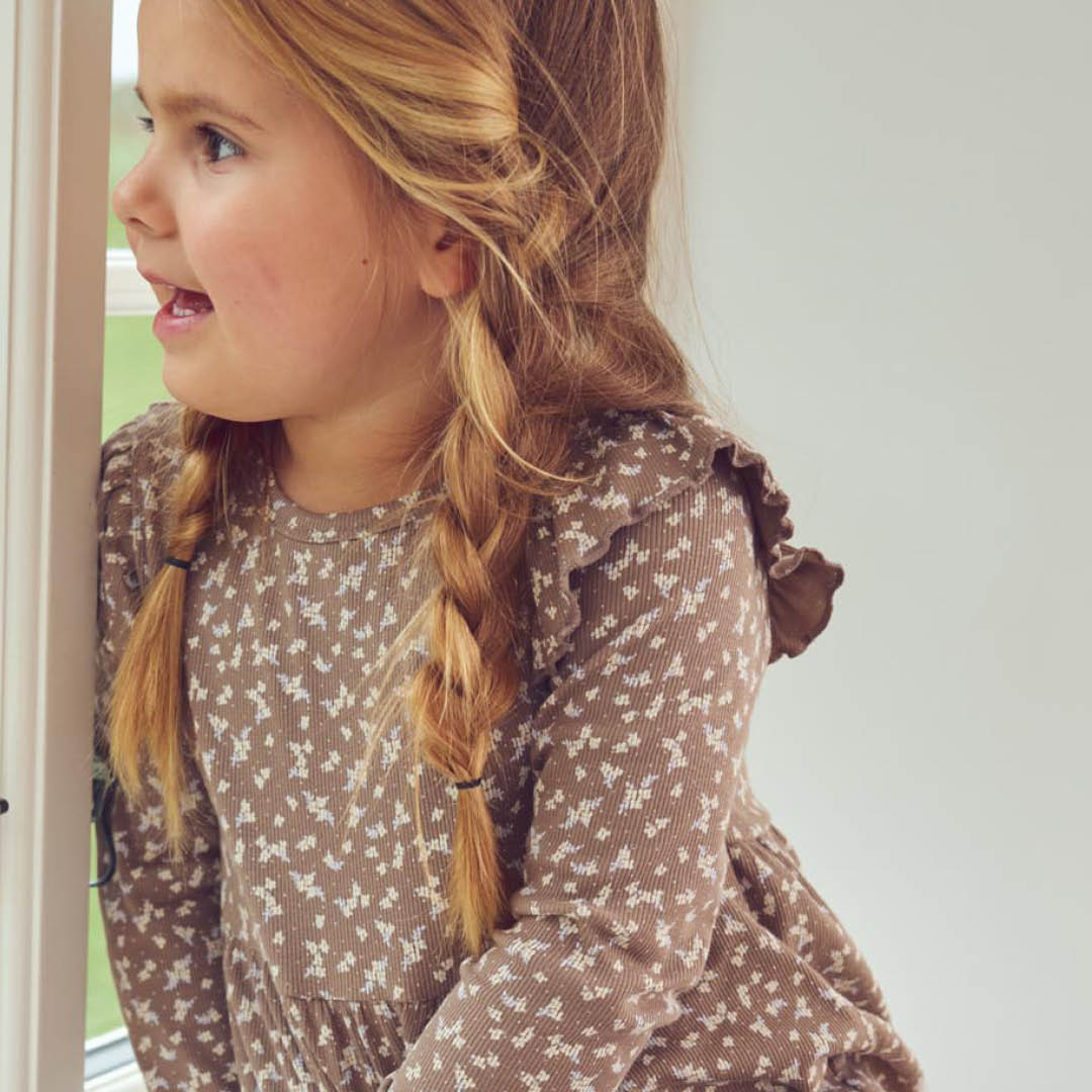 müsli ALYSSUM rib swing kjole Kjoler Walnut/ Oak/ Mauve 690000328
