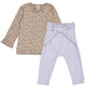 müsli ALYSSUM top & bukse sæt Langærmet bluse Walnut/ Oak/ Mauve 690000328