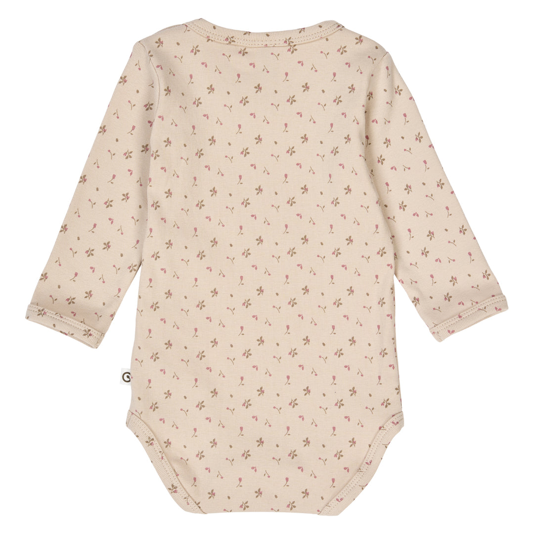 müsli ASTER rib body med blomsterprint Bodystockings Oak/ Nostalgia rose/ Beige 690000251