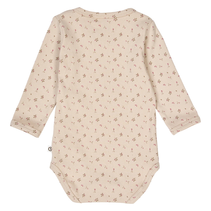 müsli ASTER rib body med blomsterprint Bodystockings Oak/ Nostalgia rose/ Beige 690000251