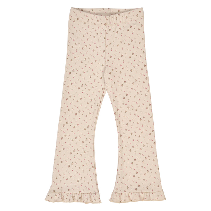 müsli ASTER rib flared bukser med blomsterprint Bukser Oak/ Nostalgia rose/ Beige 690000251