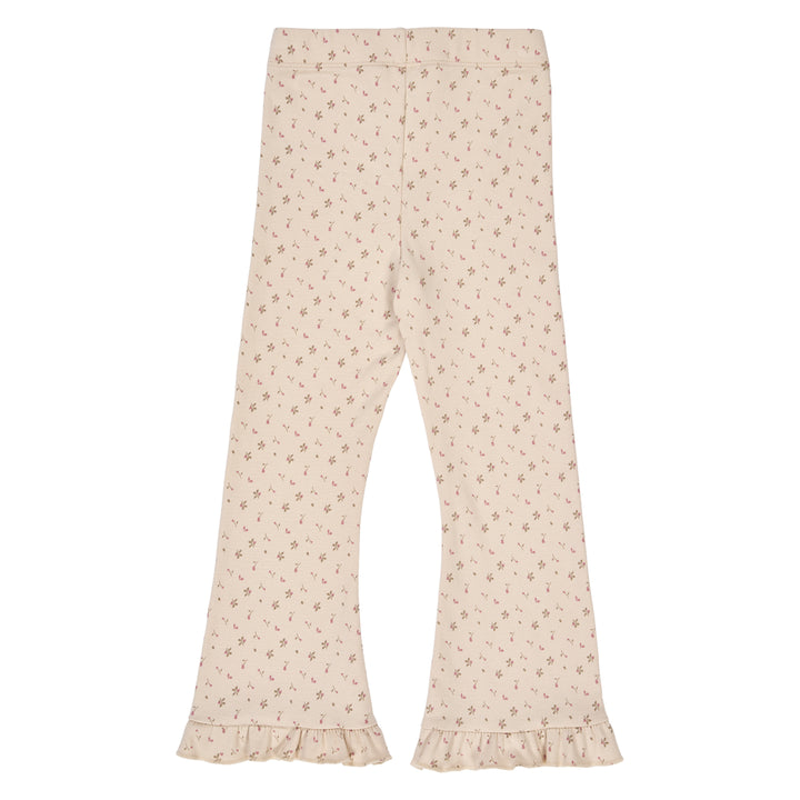müsli ASTER rib flared bukser med blomsterprint Bukser Oak/ Nostalgia rose/ Beige 690000251