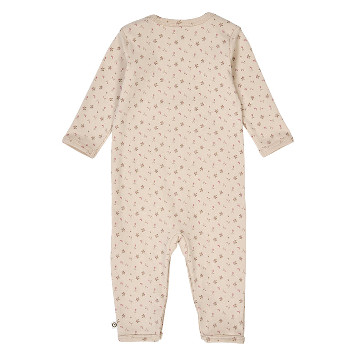 müsli ASTER rib heldragt med blomsterprint Bodystockings Oak/ Nostalgia rose/ Beige 690000251