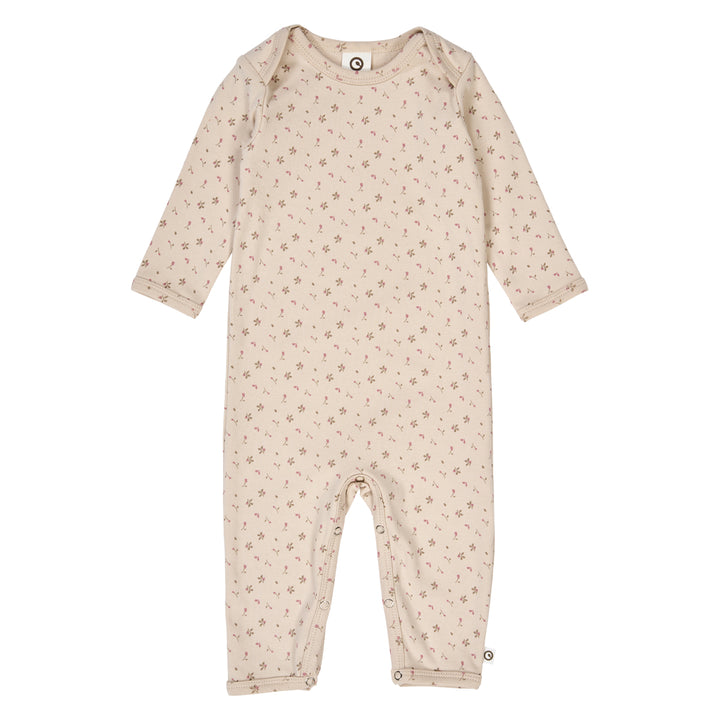 müsli ASTER rib heldragt med blomsterprint Bodystockings Oak/ Nostalgia rose/ Beige 690000251