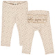 müsli ASTER rib leggings med flæser Leggings Oak/ Nostalgia rose/ Beige 690000251
