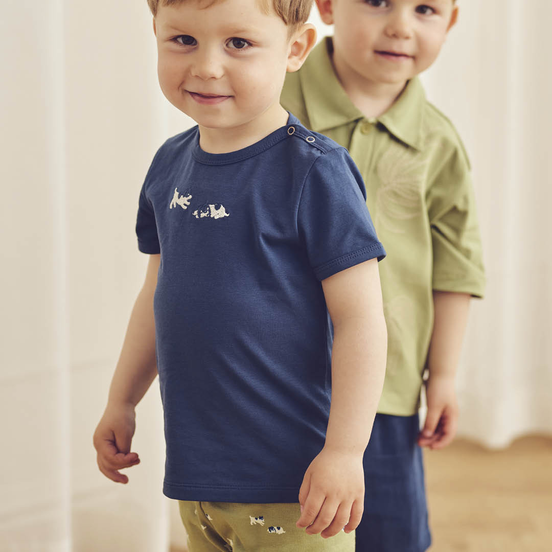 müsli BFF T-shirt med hundehvalpe T-shirt Navy 019403101