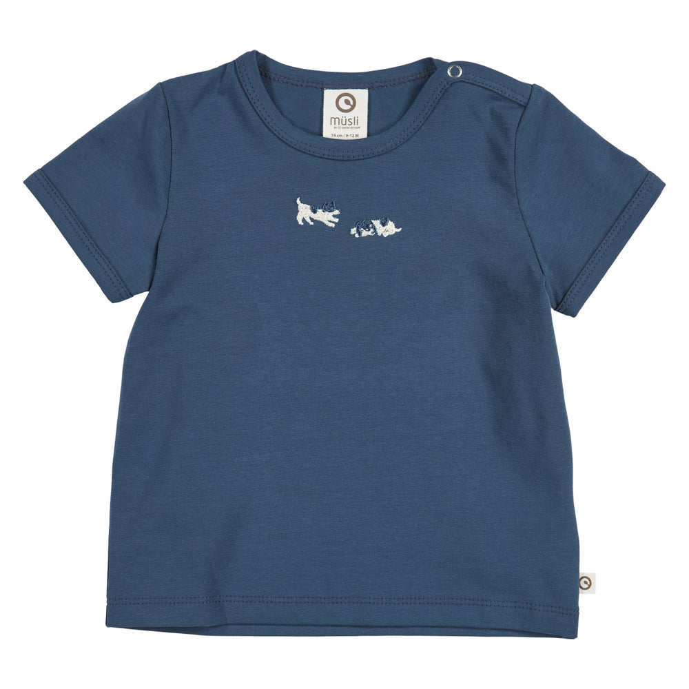 müsli BFF T-shirt med hundehvalpe T-shirt Navy 019403101