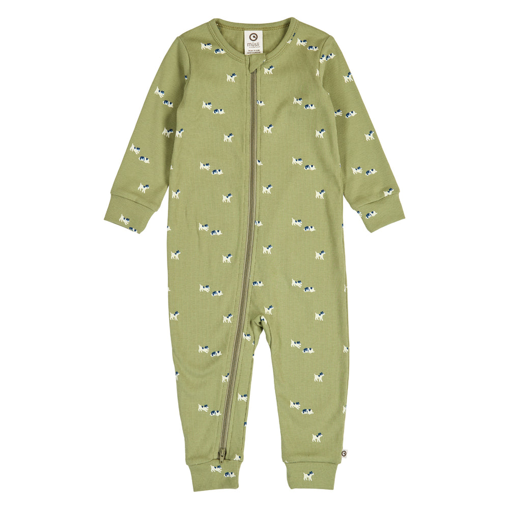 müsli BFF rib heldragt med lynlås Bodystockings Spring/ Navy/ Tofu 690000303