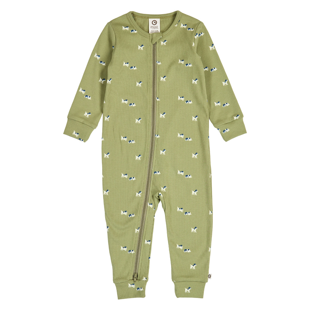 müsli BFF rib heldragt med lynlås Bodystockings Spring/ Navy/ Tofu 690000303