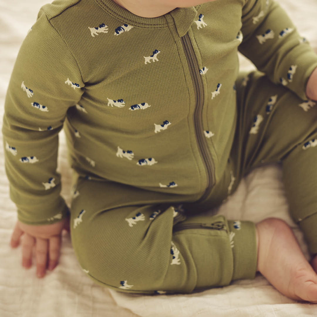 müsli BFF rib heldragt med lynlås Bodystockings Spring/ Navy/ Tofu 690000303