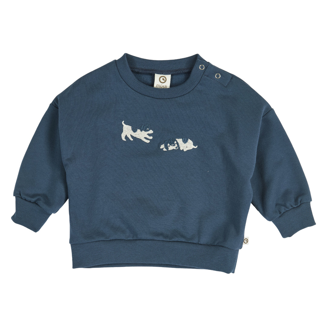 müsli BFF sweattrøje med hundehvalpe Langærmet bluse Navy 019403101