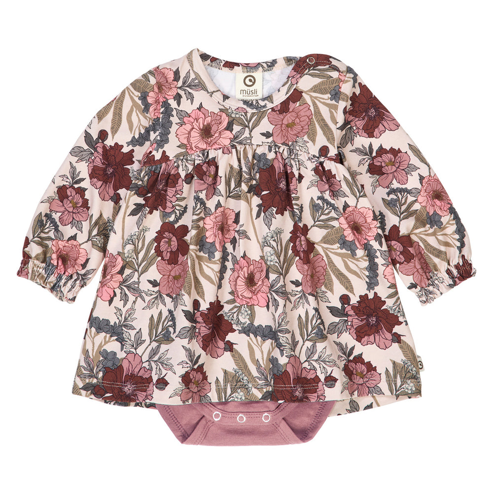 müsli BLISS kjolebody med blomsterprint Kjoler Nightingale/ Root/ Nostalgia rose 690000252