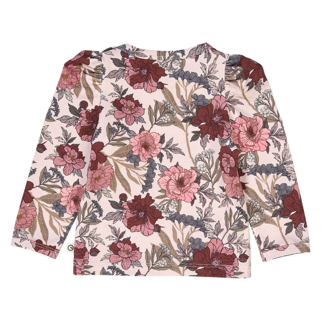 müsli BLISS pufærme bluse med blomsterprint Langærmet bluse Nightingale/ Root/ Nostalgia rose 690000252