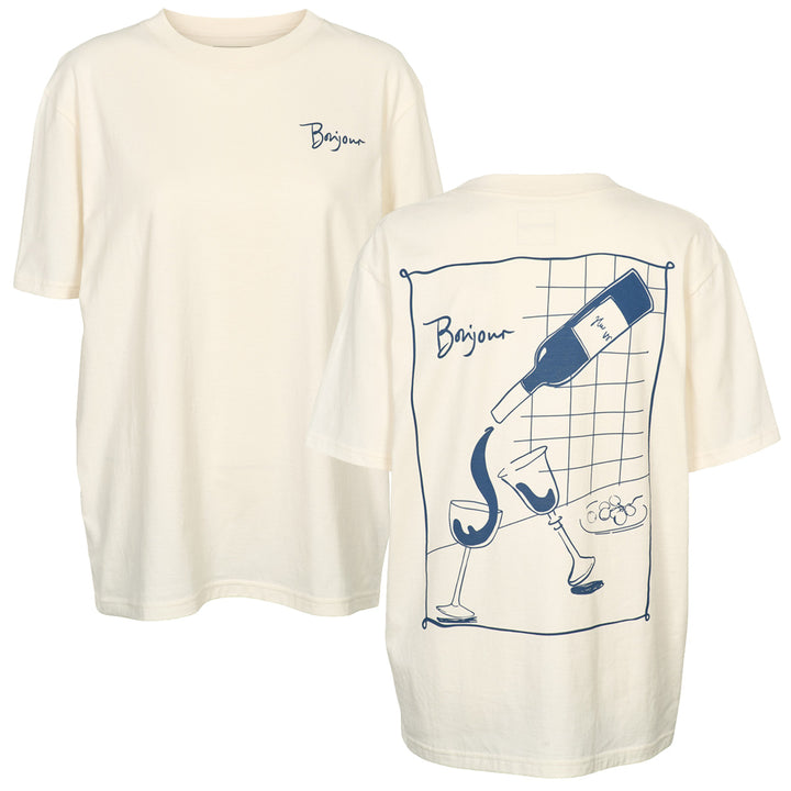 Conservandum BONJOUR printet T-shirt T-shirt Tofu 011480102