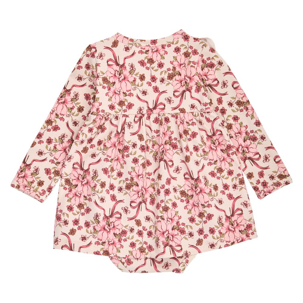 müsli BOUQUET body kjole med flæse Kjoler Oak/ Blush/ Baroque rose 690000330