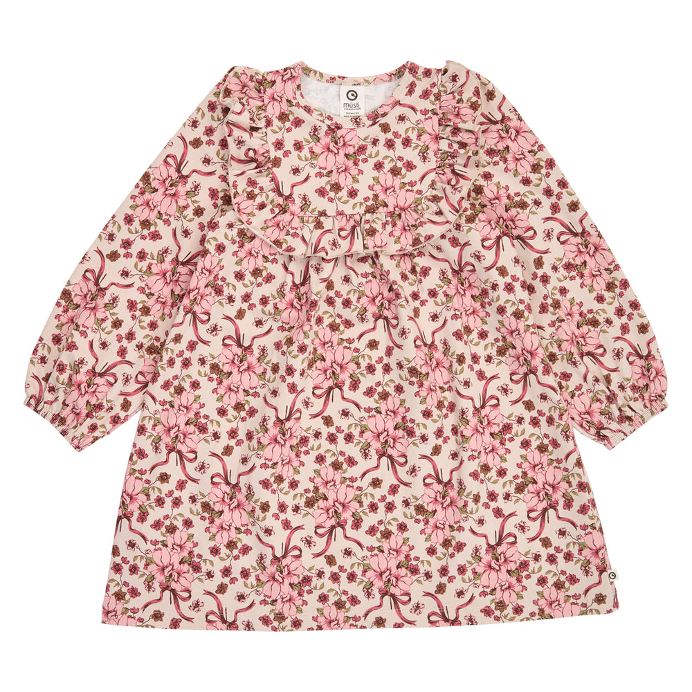 müsli BOUQUET kjole med flæse Kjoler Oak/ Blush/ Baroque rose 690000330
