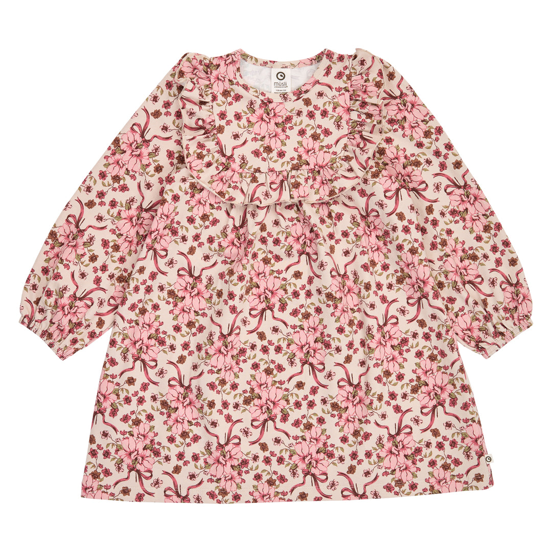 müsli BOUQUET kjole med flæse Kjoler Oak/ Blush/ Baroque rose 690000330