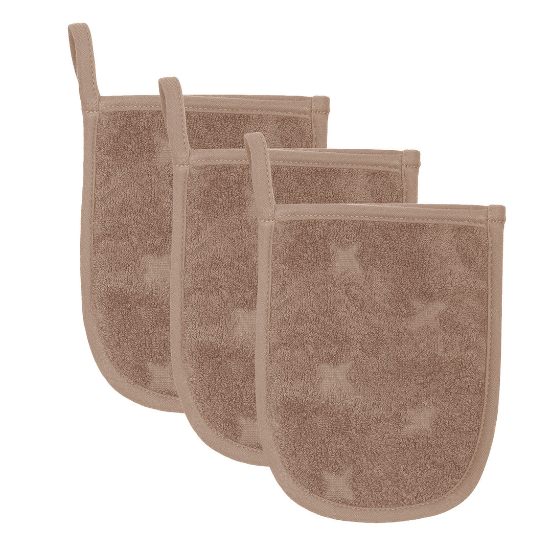 müsli Badehandske 3-pak Badekåber Walnut 017080802
