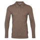 Conservandum Bluse med krave i merinould T-shirt Walnut melange 821000012