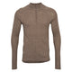 Conservandum Bluse med lynlås i merinould T-shirt Walnut melange 821000012