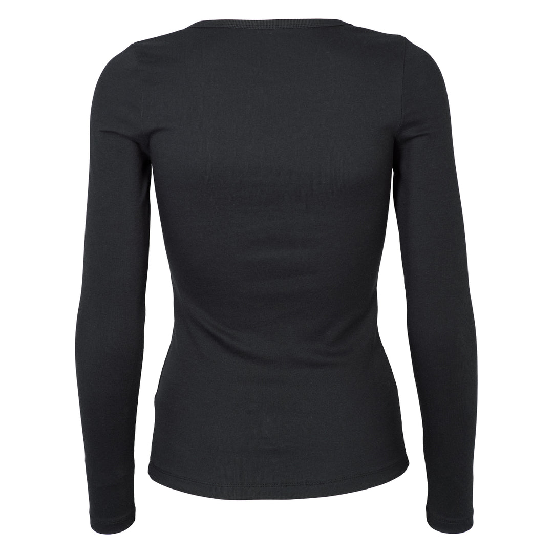 Conservandum CALM RIB bluse med knapper T-shirt Black 019400706