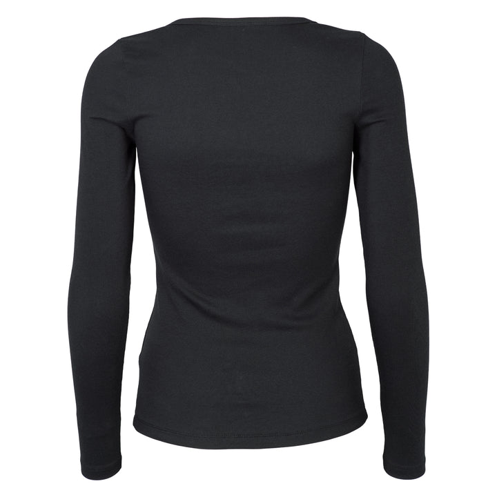 Conservandum CALM RIB bluse med knapper T-shirt Black 019400706