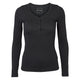 Conservandum CALM RIB bluse med knapper T-shirt Black 019400706