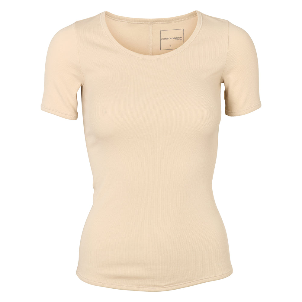 Conservandum CALM RIB kortærmet T-shirt T-shirt Oak 013040001