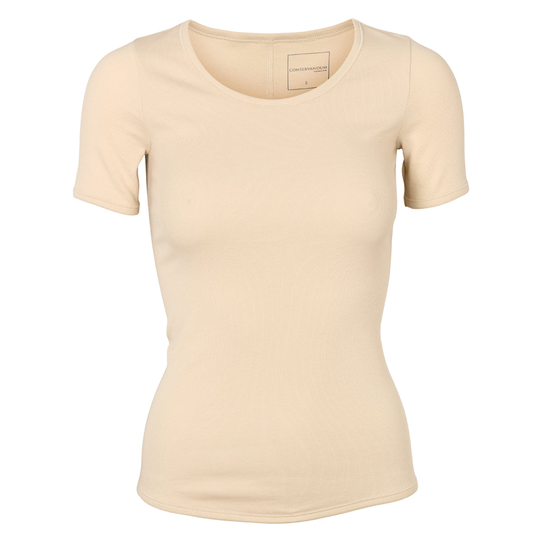 Conservandum CALM RIB kortærmet T-shirt T-shirt Oak 013040001