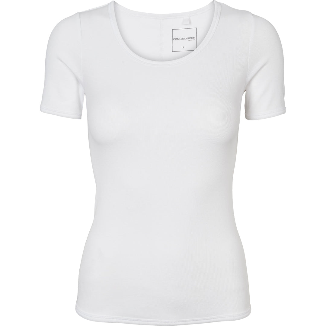 Conservandum CALM RIB kortærmet T-shirt T-shirt White 011060102
