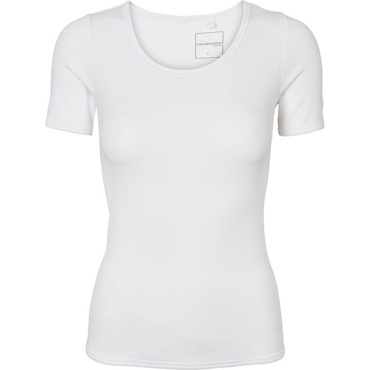 Conservandum CALM RIB kortærmet T-shirt T-shirt White 011060102