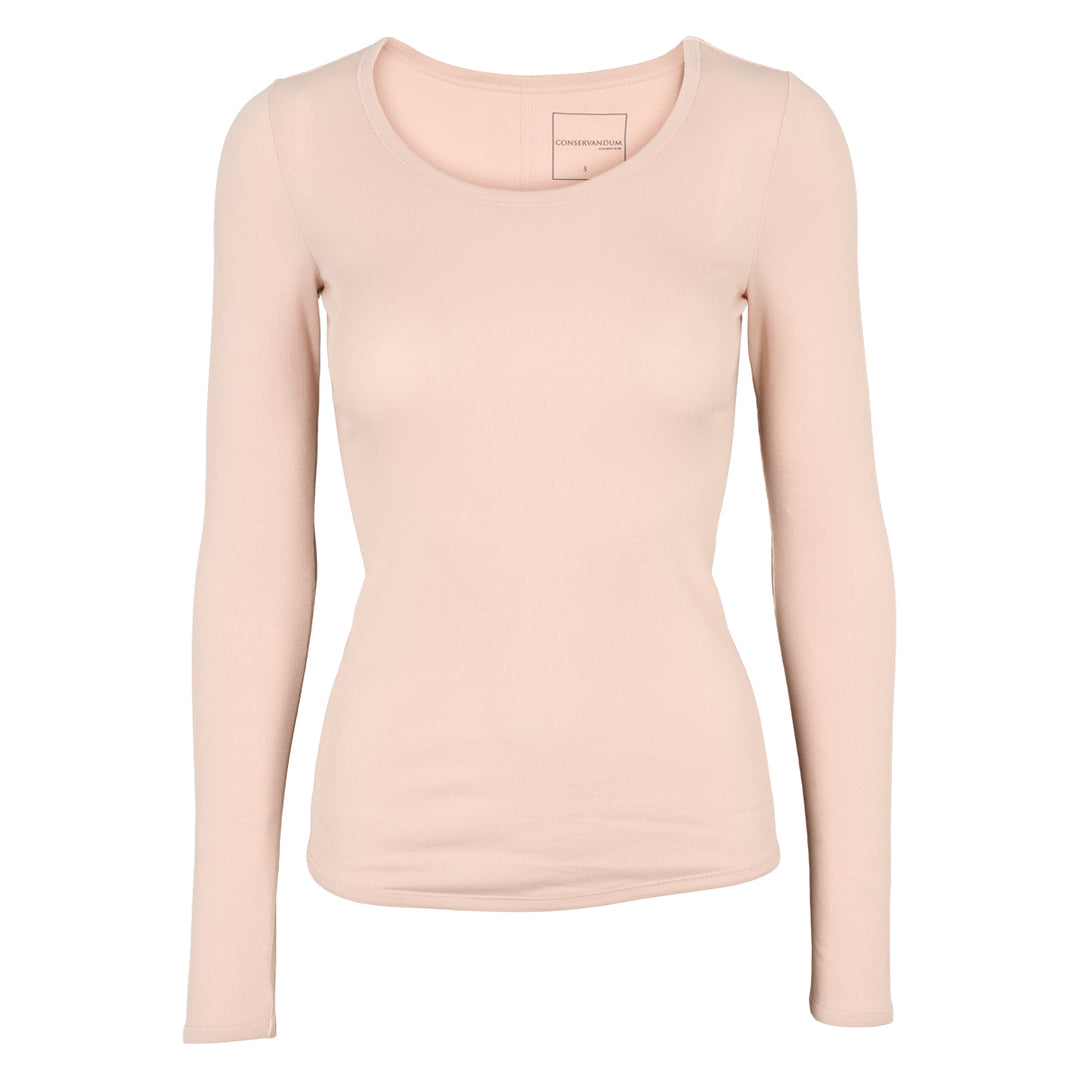 Conservandum CALM RIB langærmet bluse T-shirt Nightingale 014380306