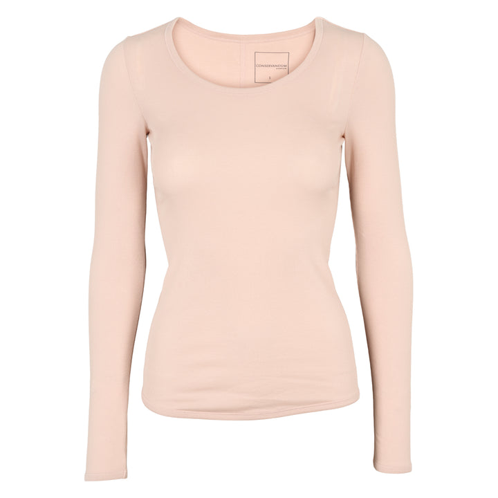 Conservandum CALM RIB langærmet bluse T-shirt Nightingale 014380306