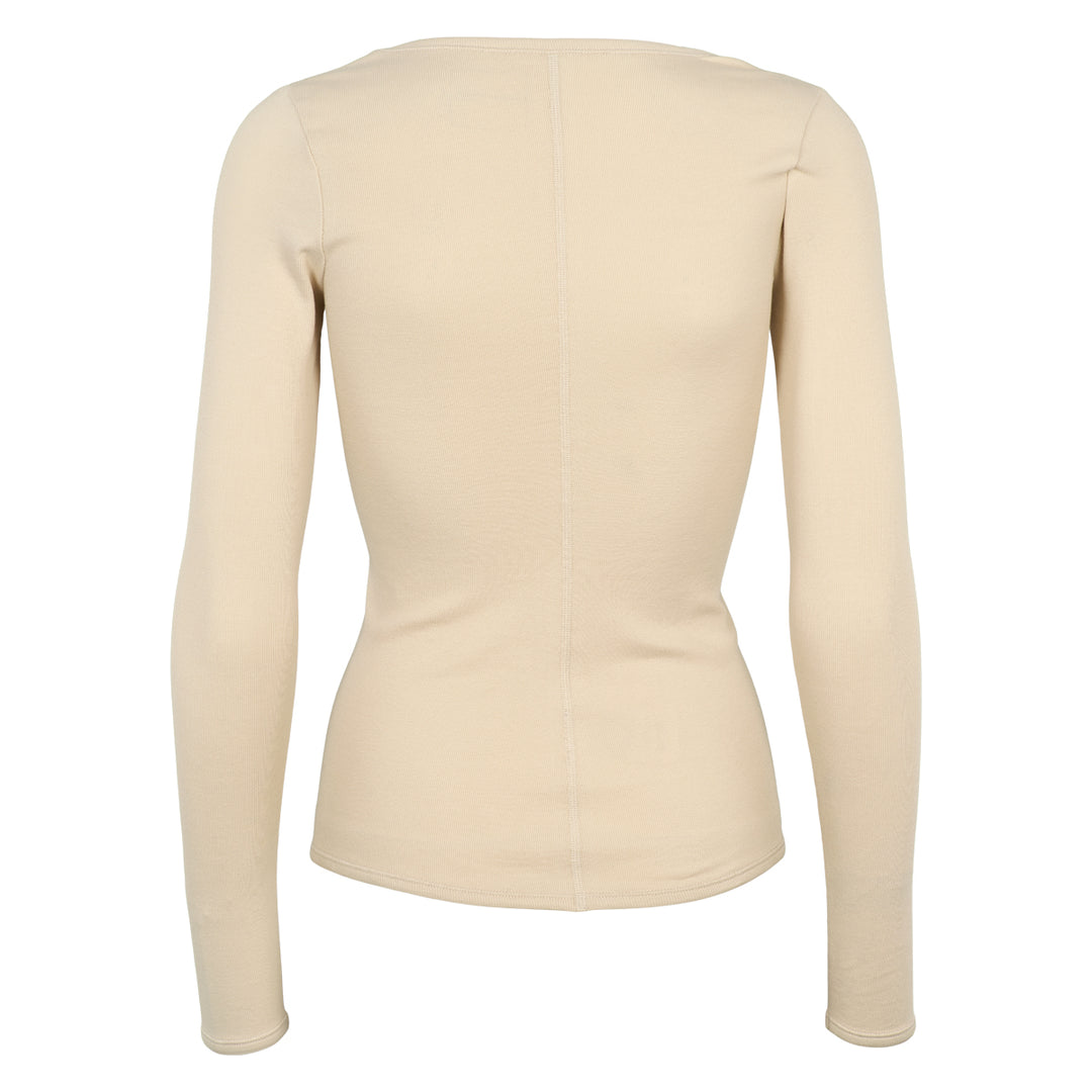 Conservandum CALM RIB langærmet bluse T-shirt Oak 013040001