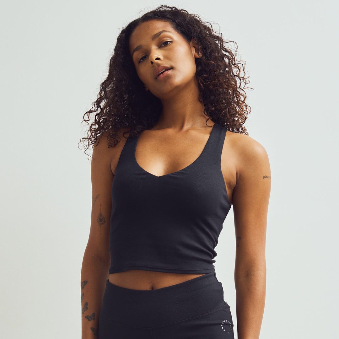 Conservandum CALM RIB tank top T-shirt Black 019400706