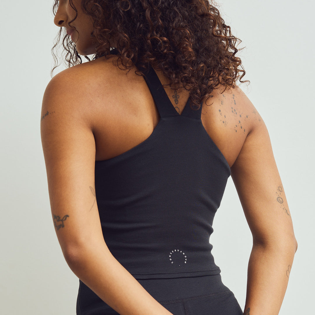 Conservandum CALM RIB tank top T-shirt Black 019400706