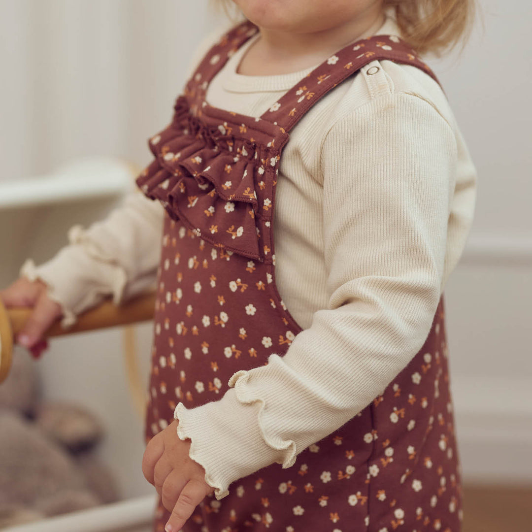 müsli CEDAR blomsterprintede overalls Bodystockings Root/ Oak/ Clay 690000265