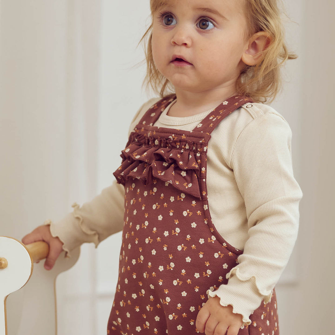 müsli CEDAR blomsterprintede overalls Bodystockings Root/ Oak/ Clay 690000265