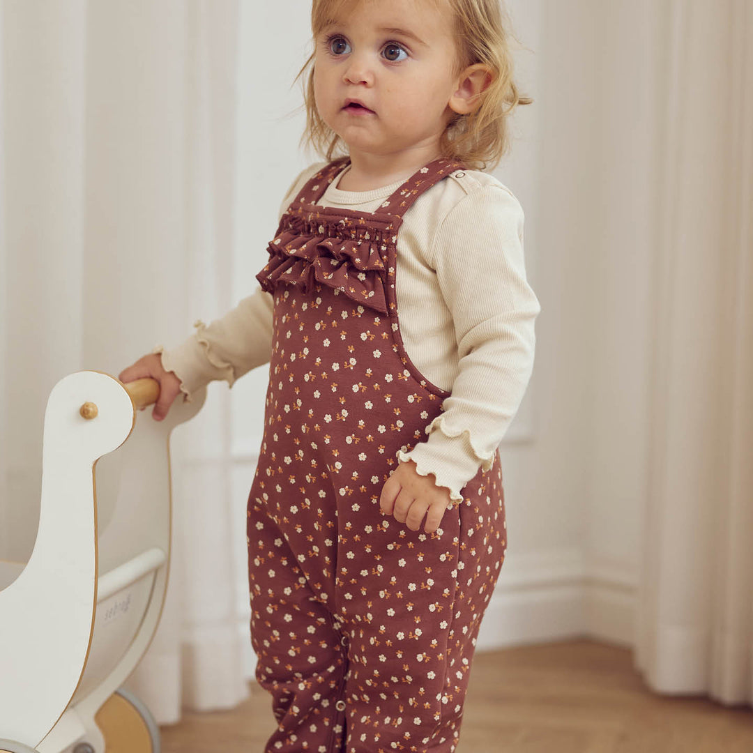müsli CEDAR blomsterprintede overalls Bodystockings Root/ Oak/ Clay 690000265