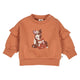 müsli CEDAR sweattrøje med et rådyr Langærmet bluse Clay 016142901