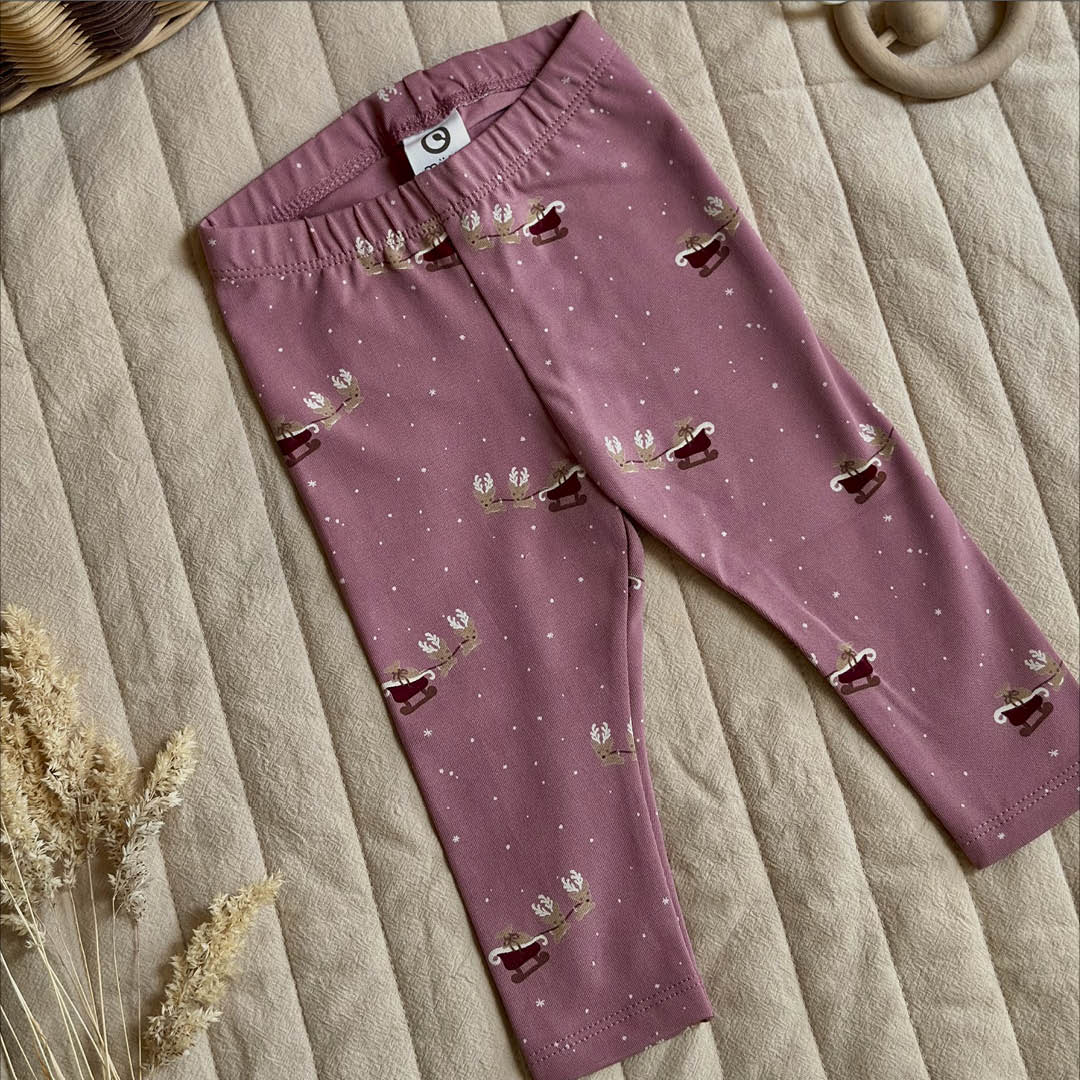 müsli CHRISTMAS leggings med juleprint Leggings Nostalgia rose/ Cabernet/ Balsam cream 690000315