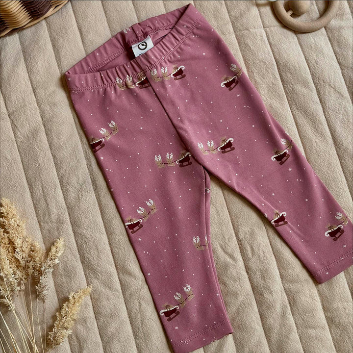müsli CHRISTMAS leggings med juleprint Leggings Nostalgia rose/ Cabernet/ Balsam cream 690000315